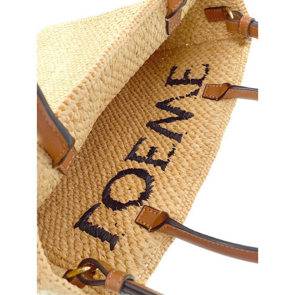 Loewe Standard Straw Brown Tote Tan Bag - Picture 8 of 9